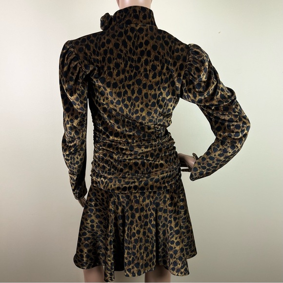 NEW THE ATTICO REVOLVE LEOPARD PRINT MINI DRESS - Picture 7 of 9